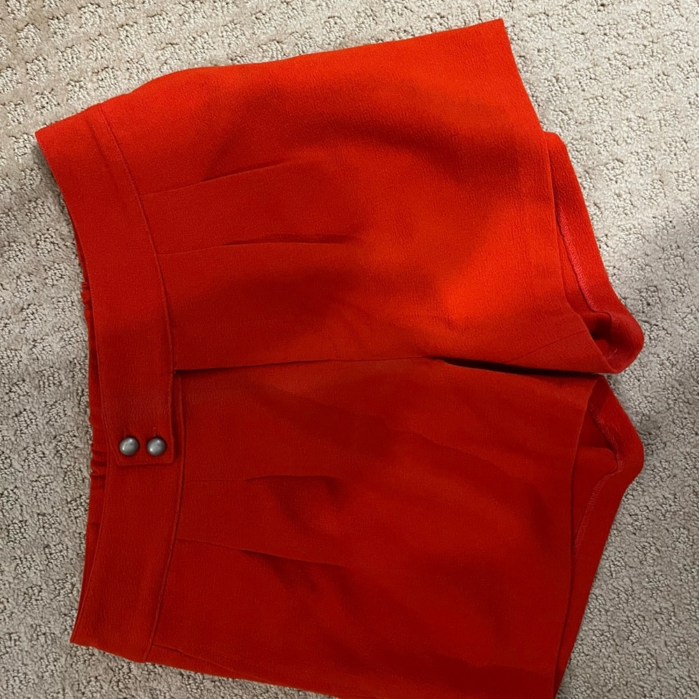 Red dress shorts